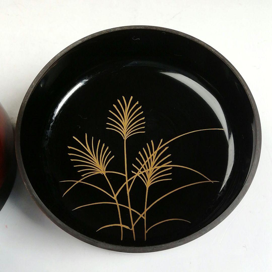 Ｔ９９９　棗　『鈴虫蒔絵』『雪吹』『竹内幸済 作』　共箱　茶道具