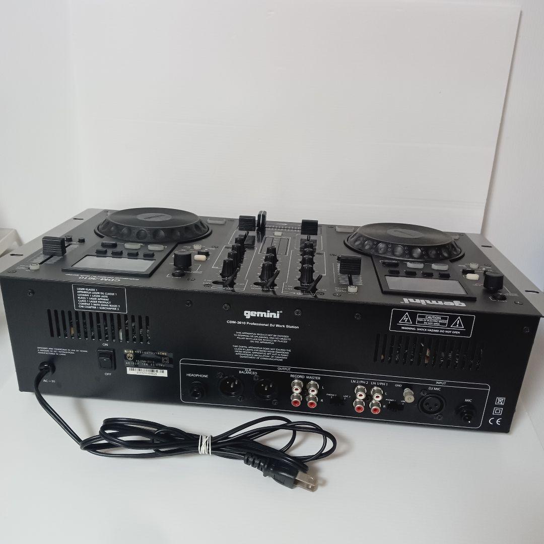 Gemini CDM-3610 DJ 通電確認 現状品 ミキサー ジェミナイ