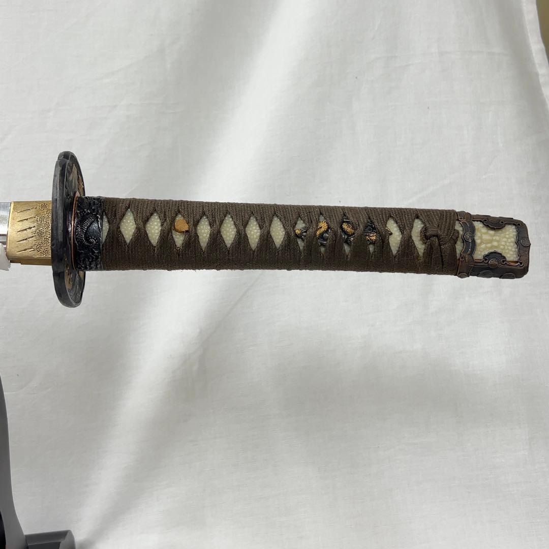 【模造】大脇差 全長86.0センチ 龍鍔 樋入り 特殊鞘 日本刀