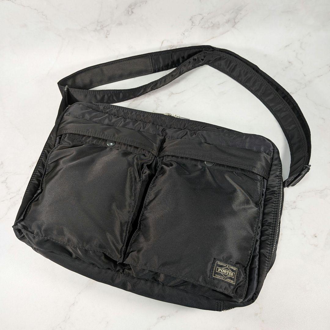 PORTER ポーター タンカー ショルダーバッグ (XL) ブラック ２層式