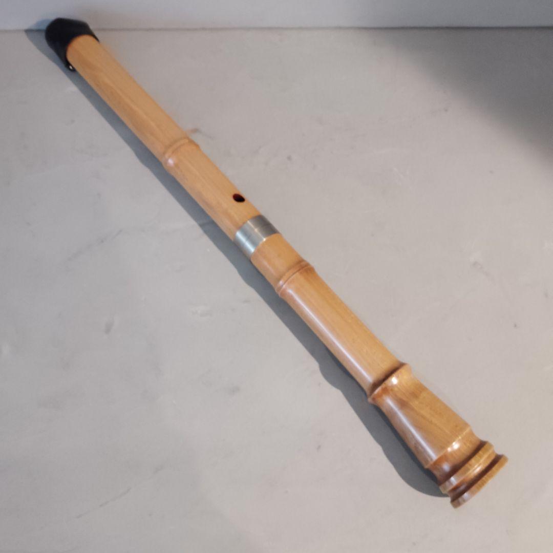 【美品】尺八 完全正律官 一尺八寸官 都山流 胡蝶