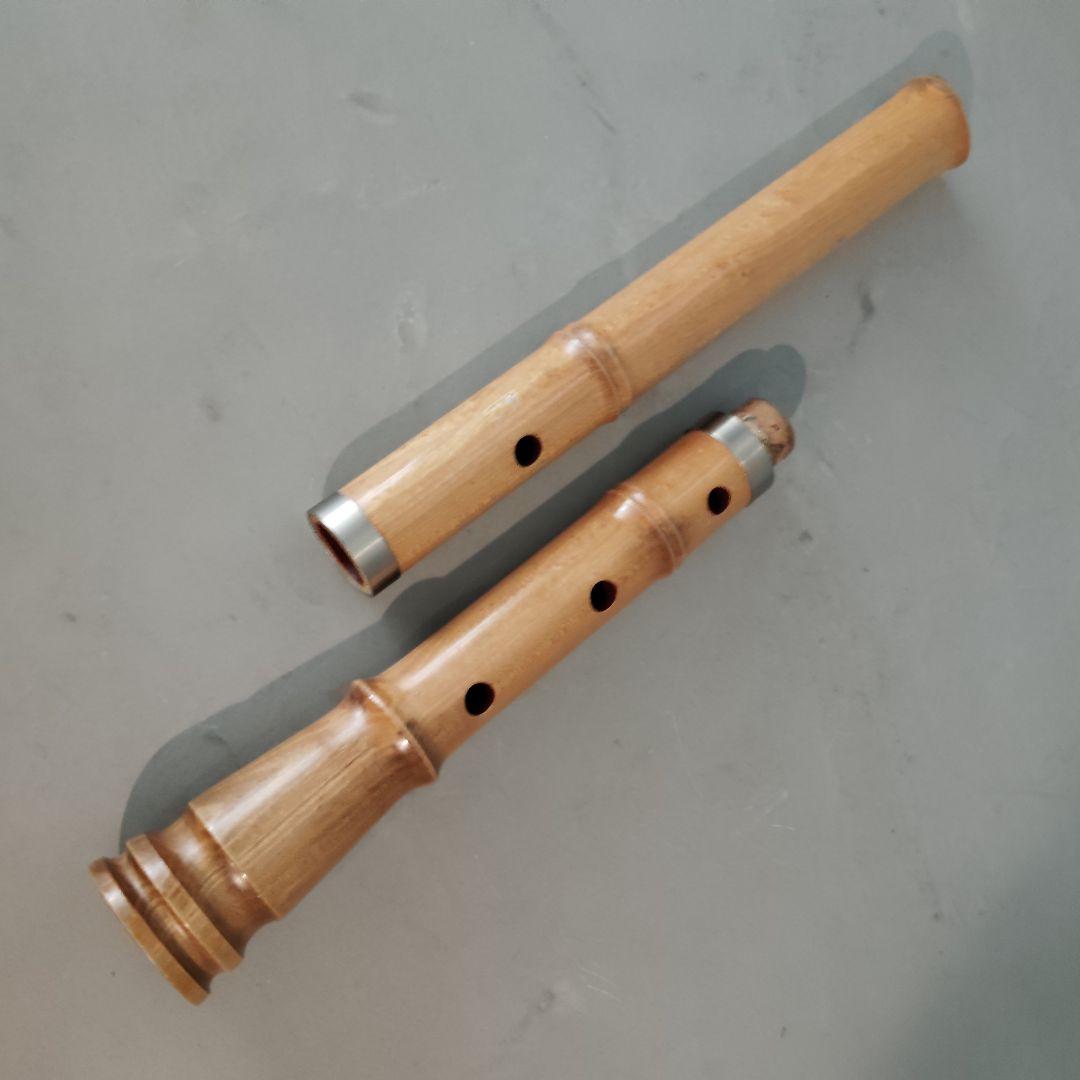 【美品】尺八 完全正律官 一尺八寸官 都山流 胡蝶