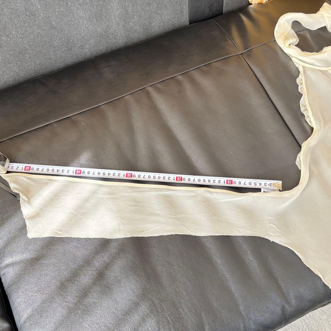 シャネルCHANELシフォンキャミソール リボンオフホワイトsize40