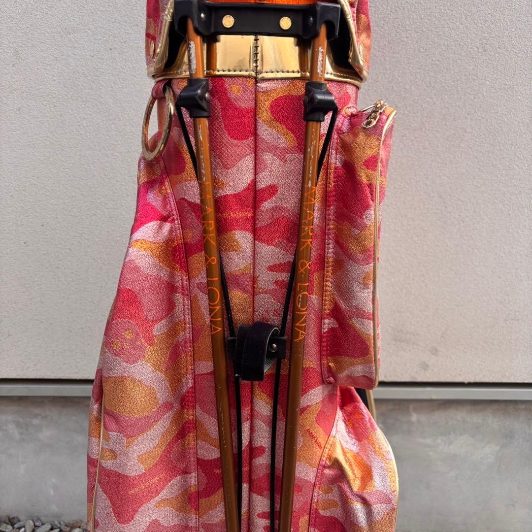 希少MARK&LONA マーク＆ロナ ３点式スタンドスカルカモ キャディバッグ