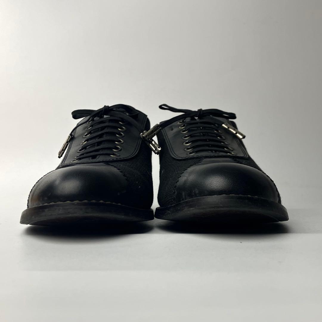 【良品】ジャンポールゴルチエ　オックスフォード　レースアップシューズ　黒　23