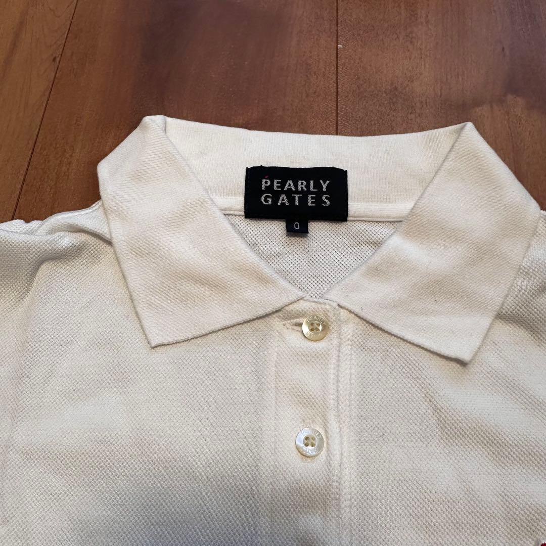 パーリーゲイツ　半袖ポロシャツ　スカート　アクセサリー付き　サイズ0 白×黒