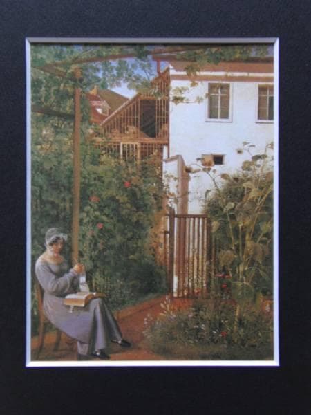 E・R・v・エンゲルト、ウィーンの庭、19世紀外国巨匠作家、新品高級額装付