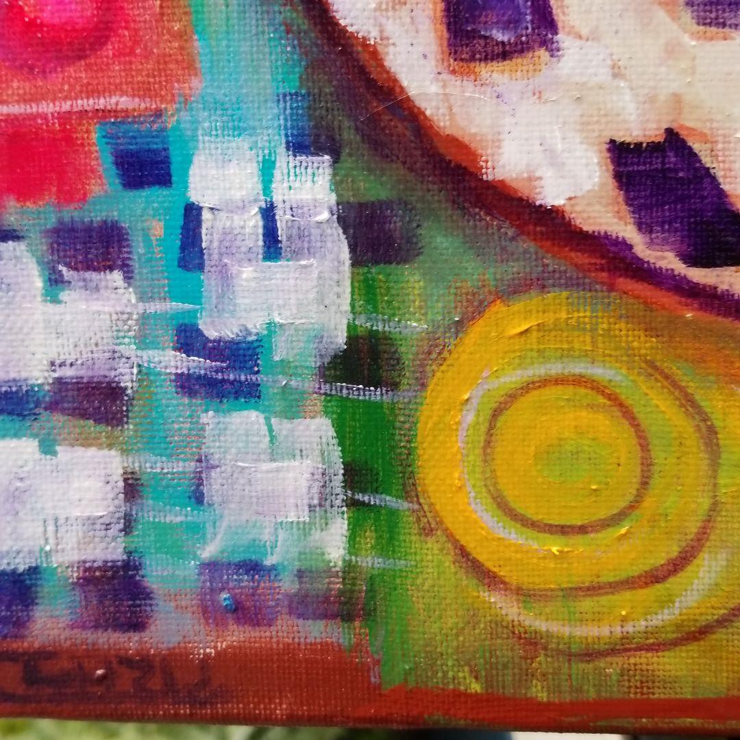 キャンバス油絵　 専用　ごきげんなめんどり♪♪　2