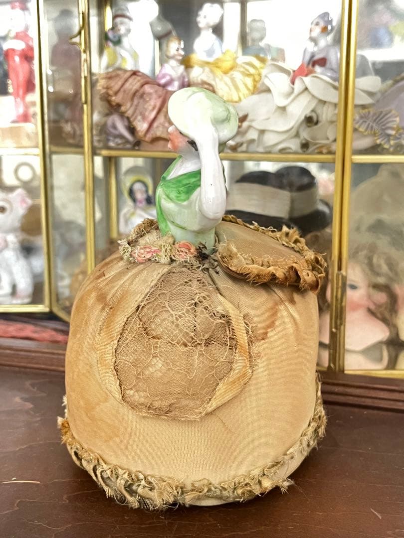 イギリス アンティーク ピンクッション ドール ハーフドール