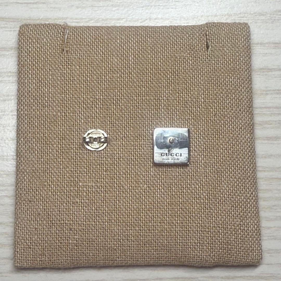 購入レシート⭕️GUCCI ダイアゴナル インターロッキングG ピアス シルバー