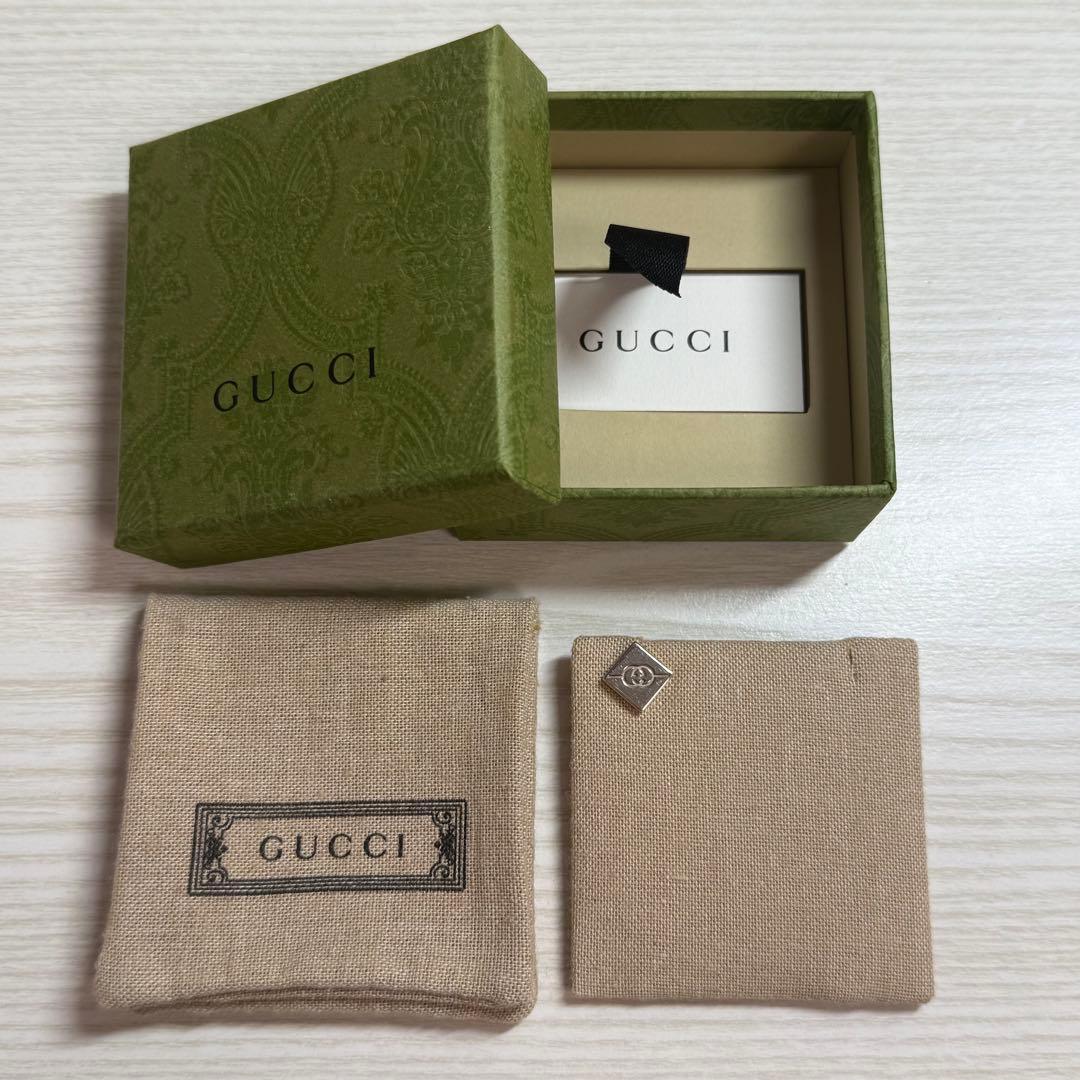 購入レシート⭕️GUCCI ダイアゴナル インターロッキングG ピアス シルバー