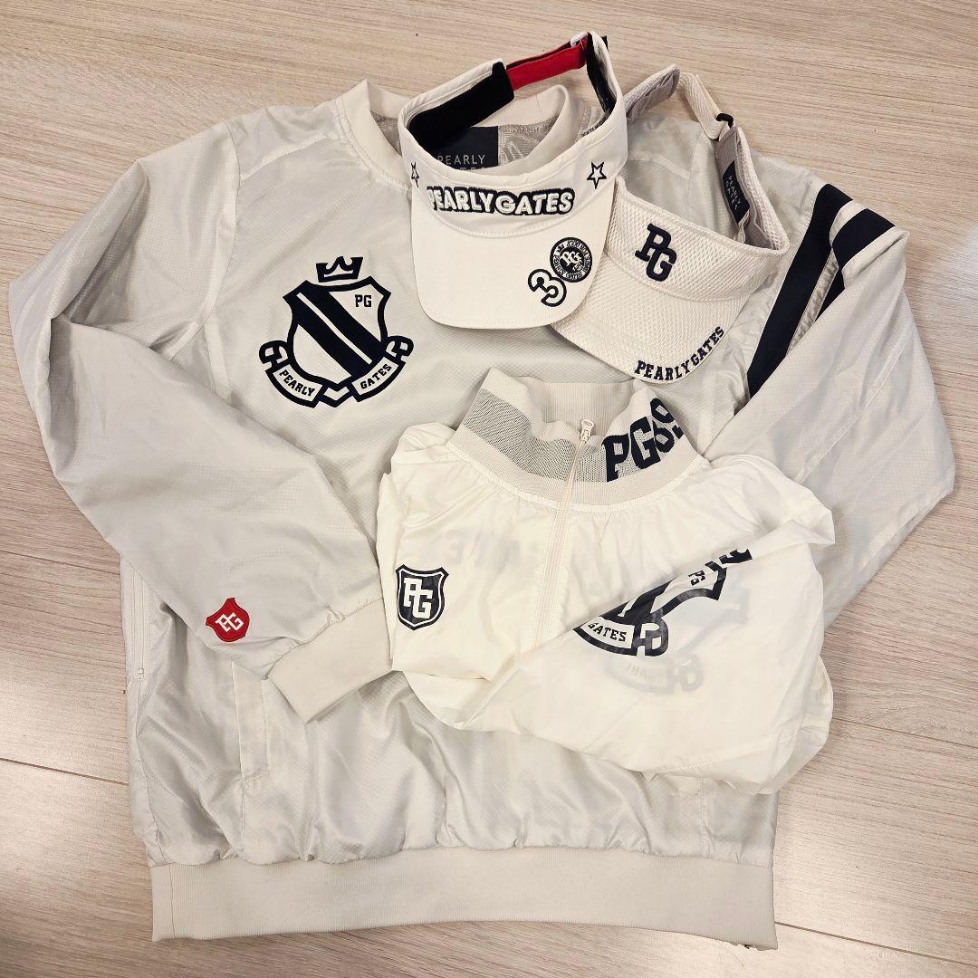 パーリーゲイツ　ツインスニード　5 ブルゾン　ゴルフウェア　サンバイザー1つ付