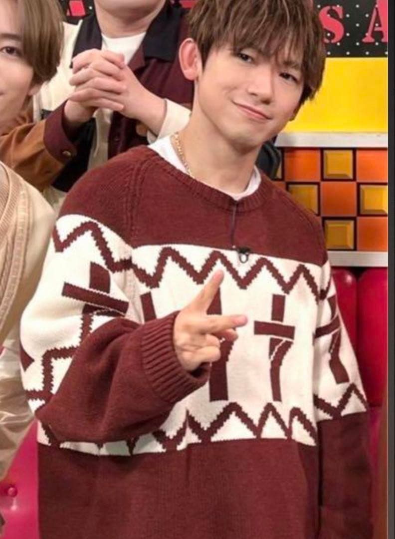 STUDIO SEVEN ワインレッド色 セーター L