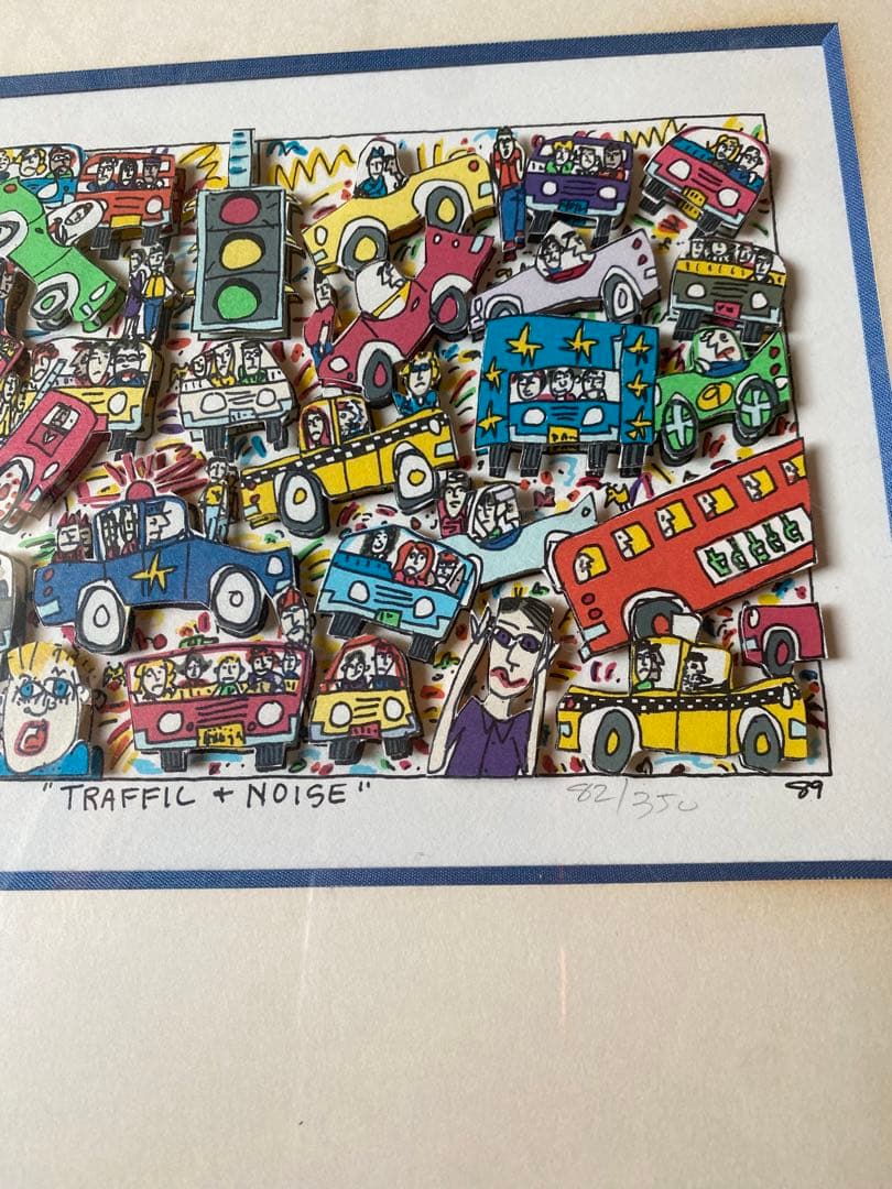 ジェームスリジィ 直筆サイン入3DシルクスクリーンTraffic noise