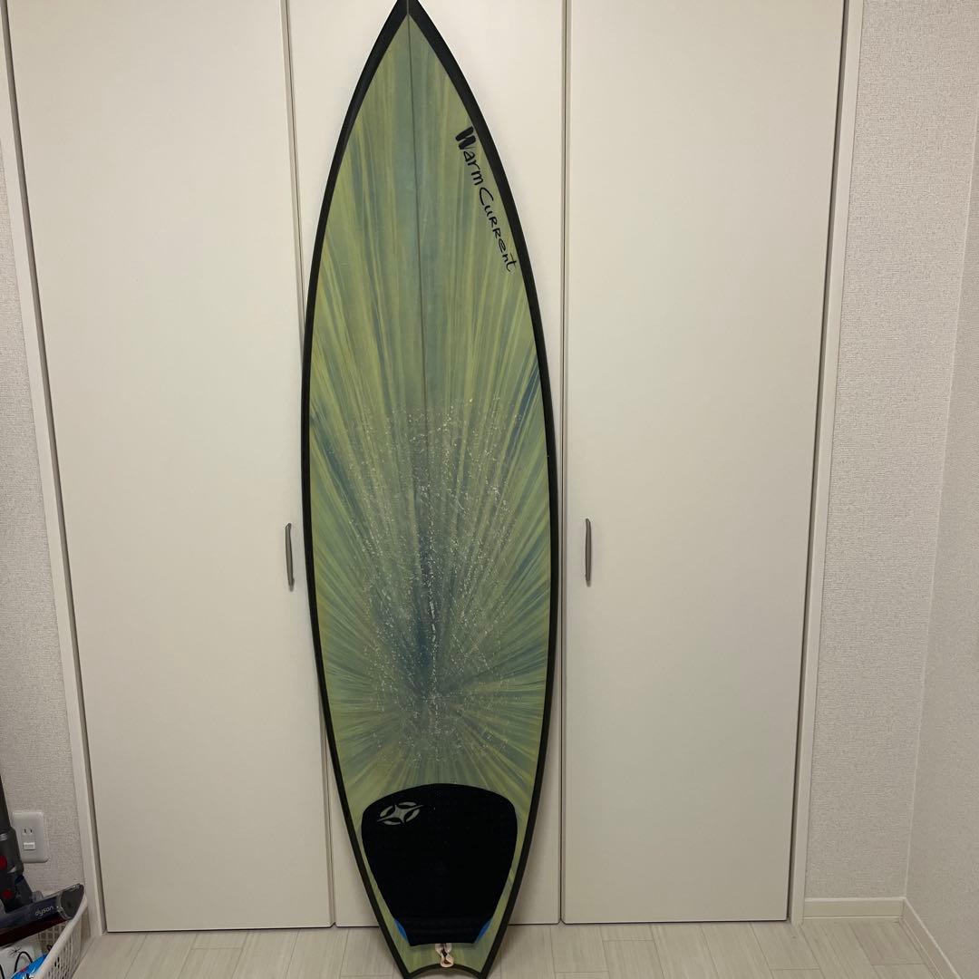 ISHIHARAサーフボード グリーン 5フィン 6.5フィート