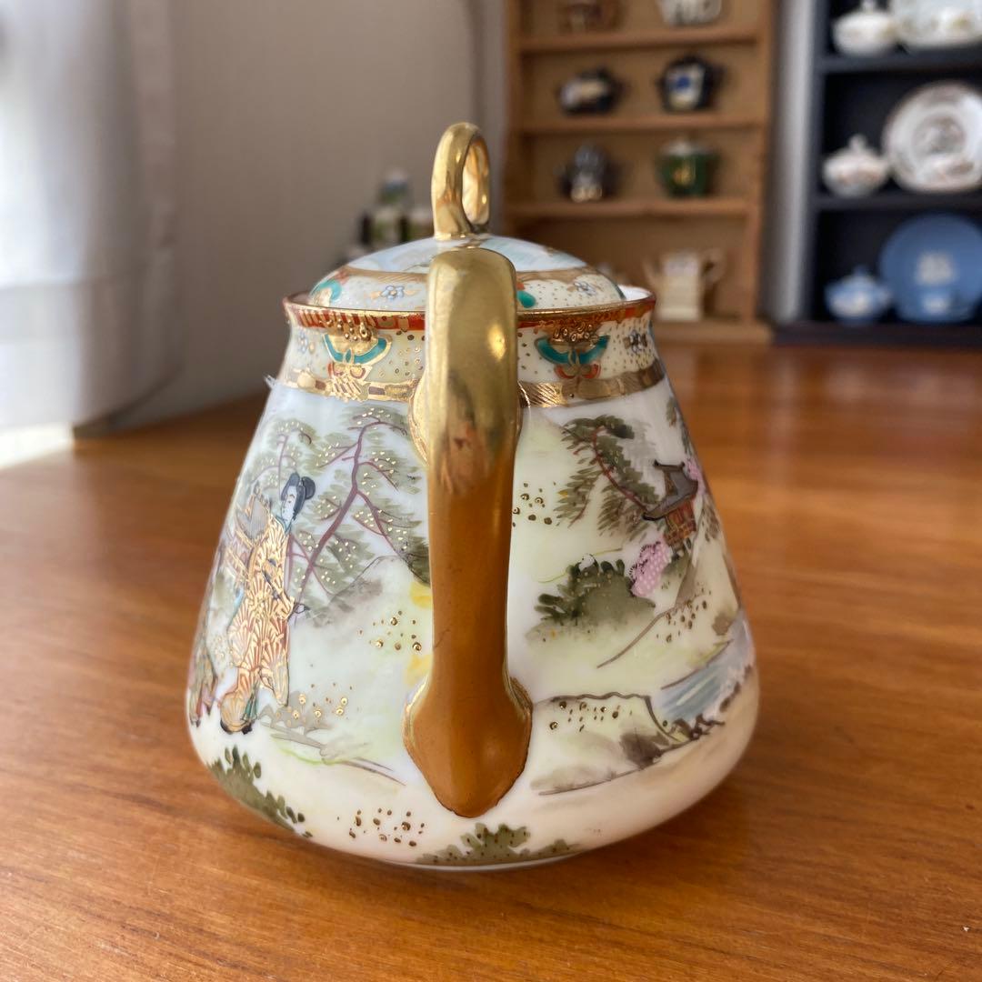 希少　オールドノリタケ　ティーセット　3点セット　英国里帰り品　人気の着物絵