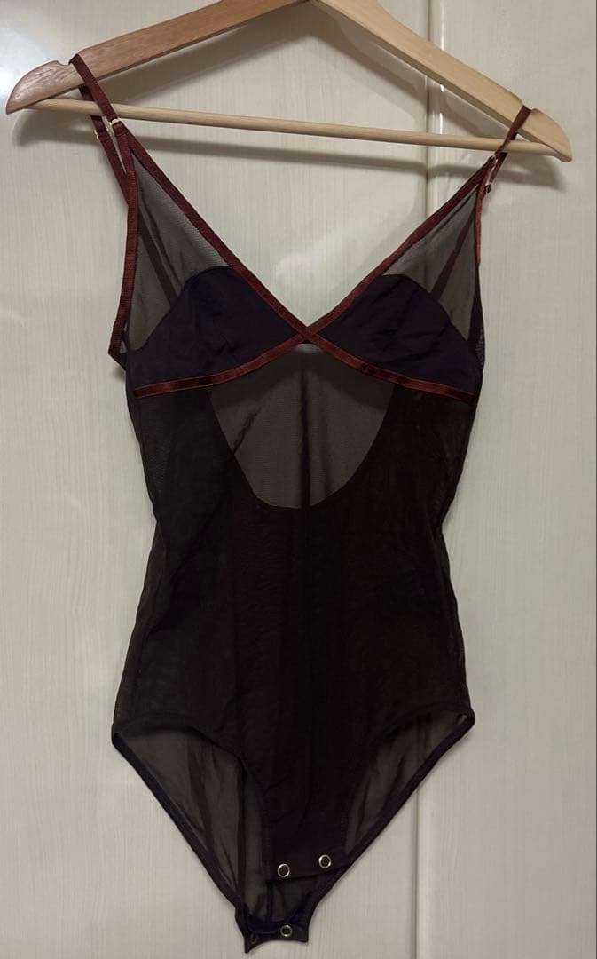 edit.for.lulu シアーボディースーツ　ブラウン