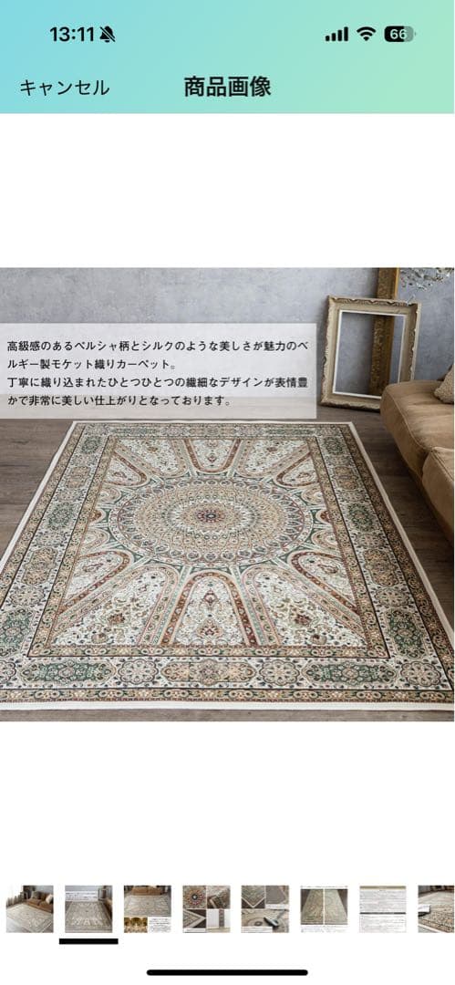 美品) ペルシャ風 ラグ 絨毯 サヤンサヤン