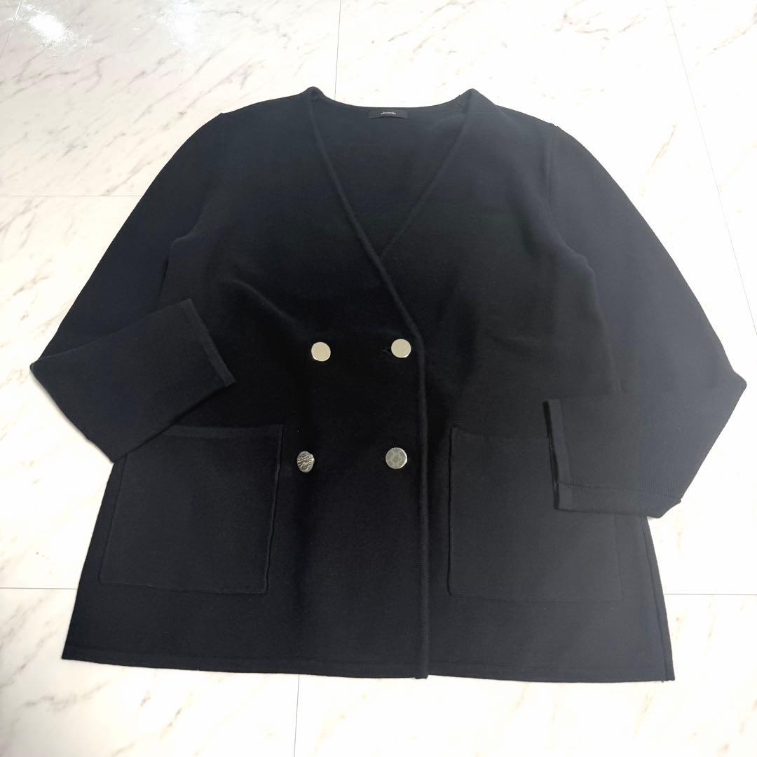 【美品】2025✨️アルアバイル セミダブルガーターニットジャケット メタル釦