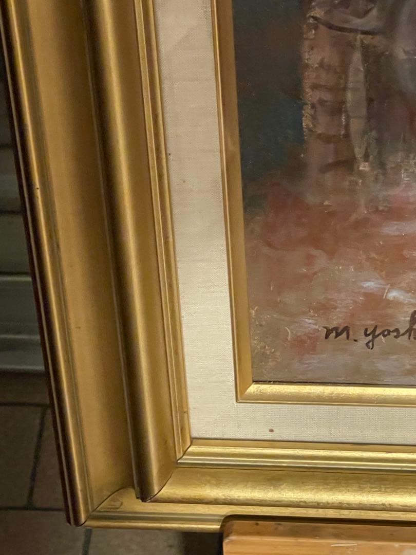 吉野正明　伝統的な舞踏の油彩画