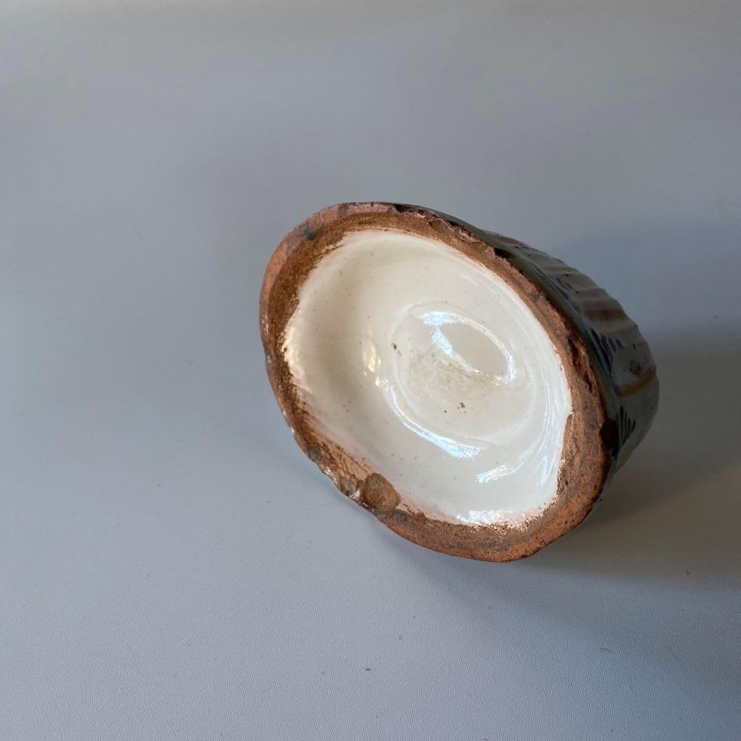 錫釉 ファイアンス 蓋置 18世紀 フランス デルフト 骨董 アンティーク 茶人