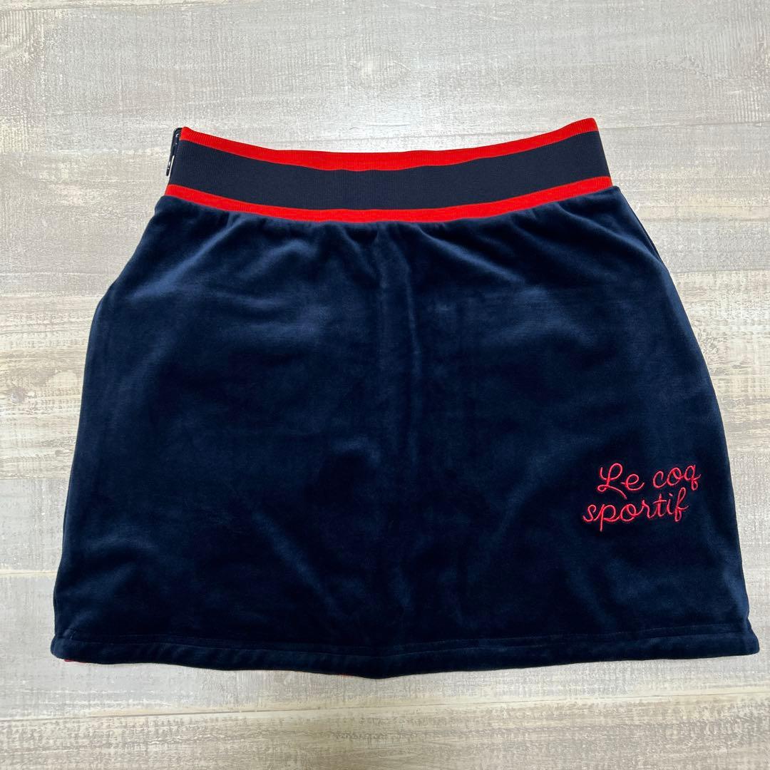 ルコックスポルティフゴルフ★猫柄★セットアップ★中綿★リバーシブル★【サイズS】