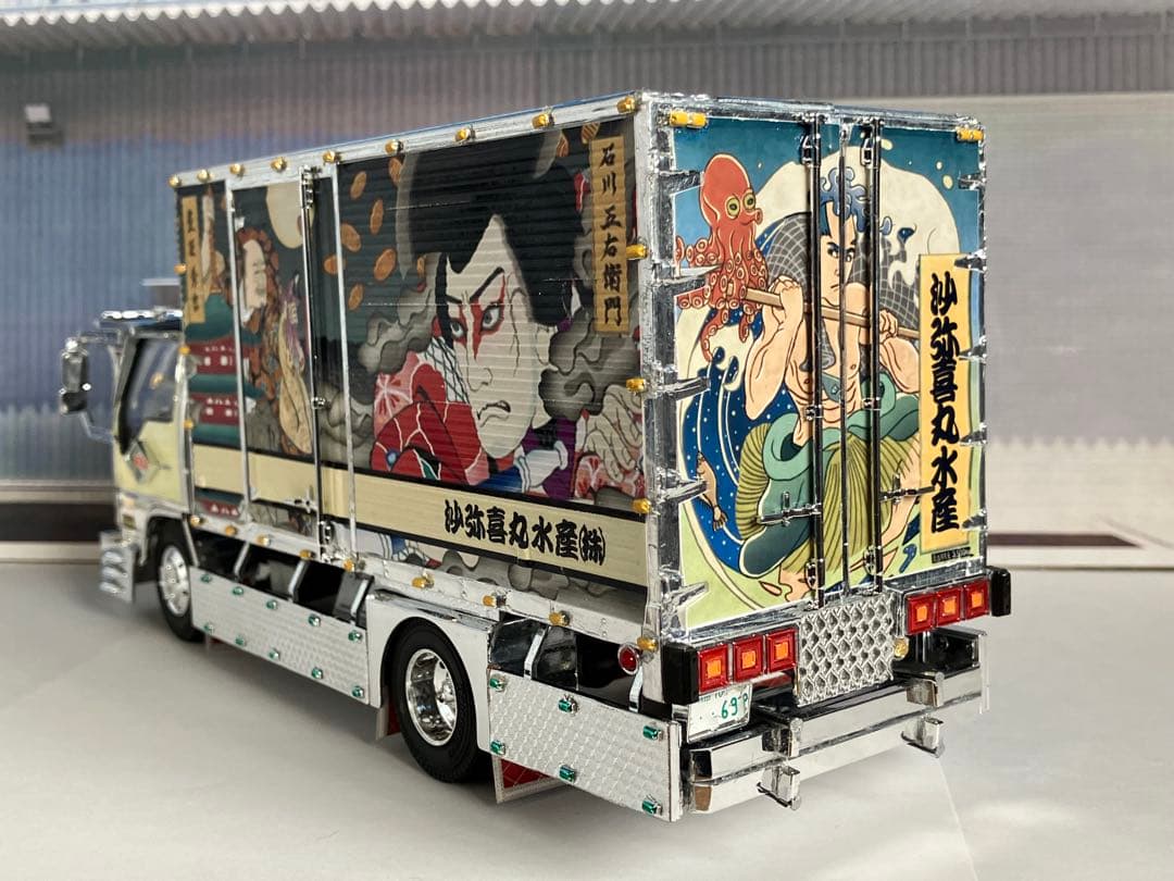 アオシマ　デコトラ風神.雷神エルフ自作改造品