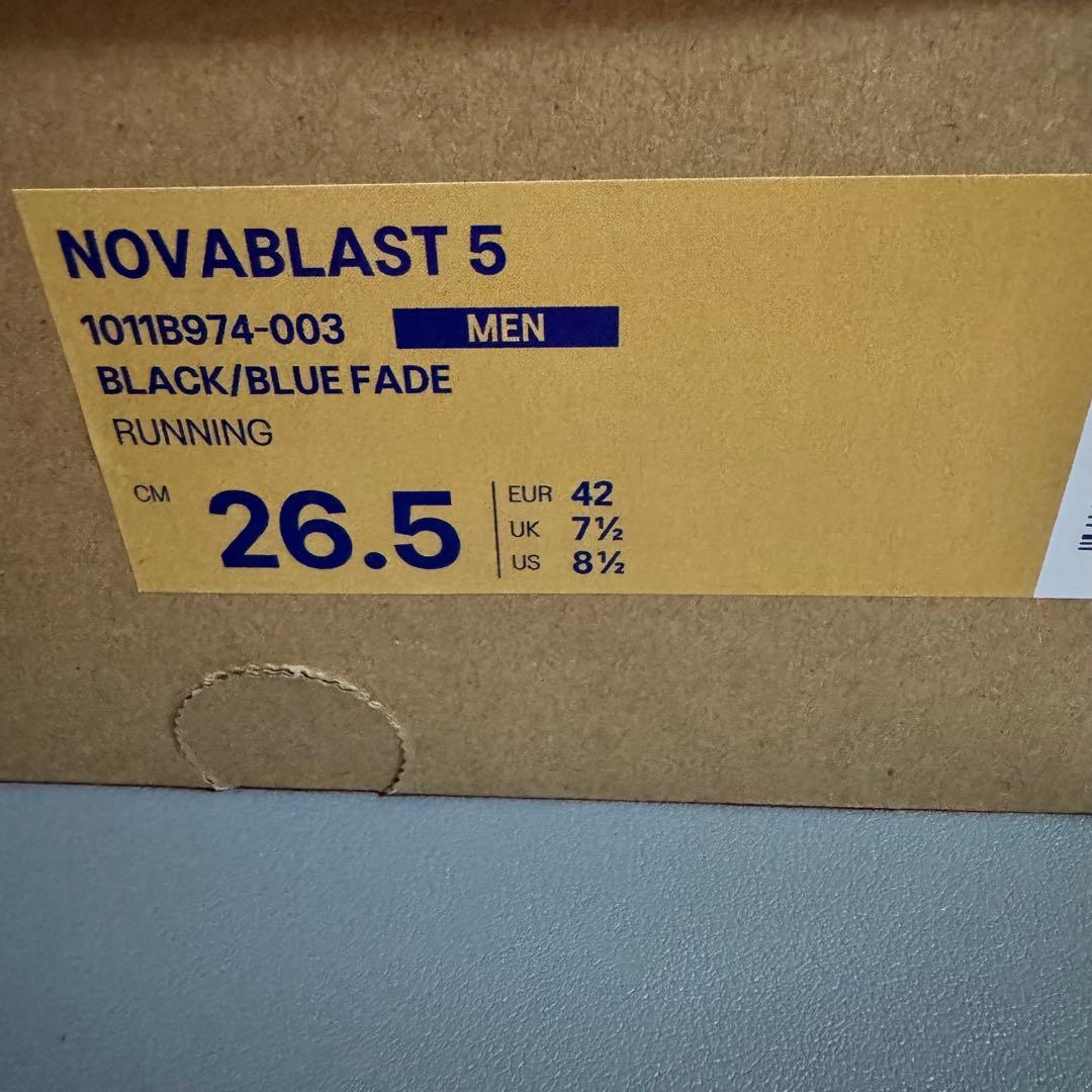 アシックス　ノヴァブラスト5 26.5cm Black/Blue Fade