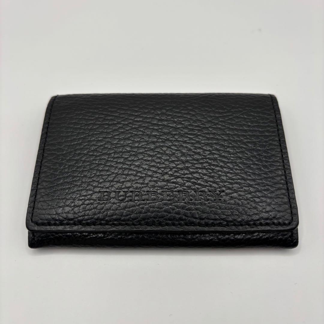 BURBERRY 名刺ケース　カードケース　ブラック　ノバチェック　レザー