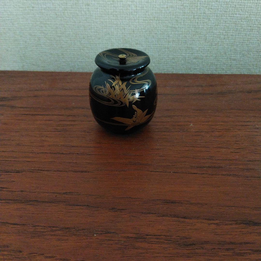 漆　芯切　茶入　黒柿　江戸 (唐津、李朝、丹波、古伊万里)