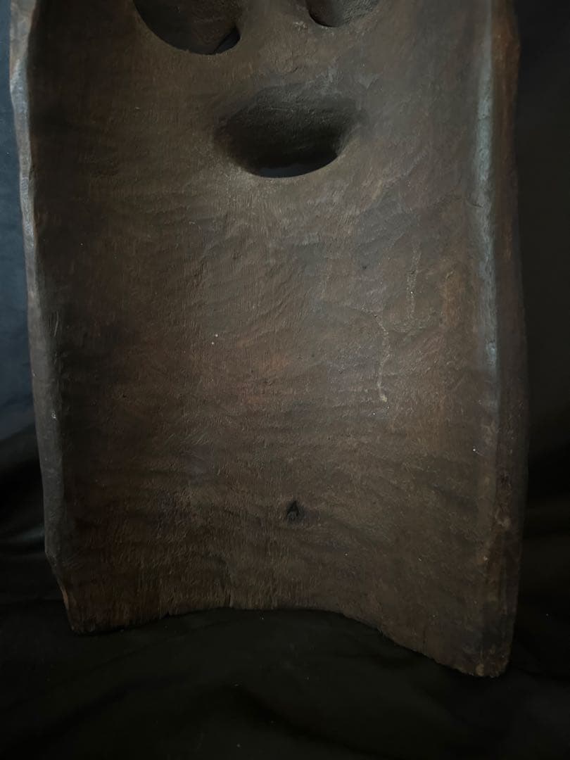 アフリカ コンゴ 木製 幾何学紋様 仮面／アンティーク／マスク