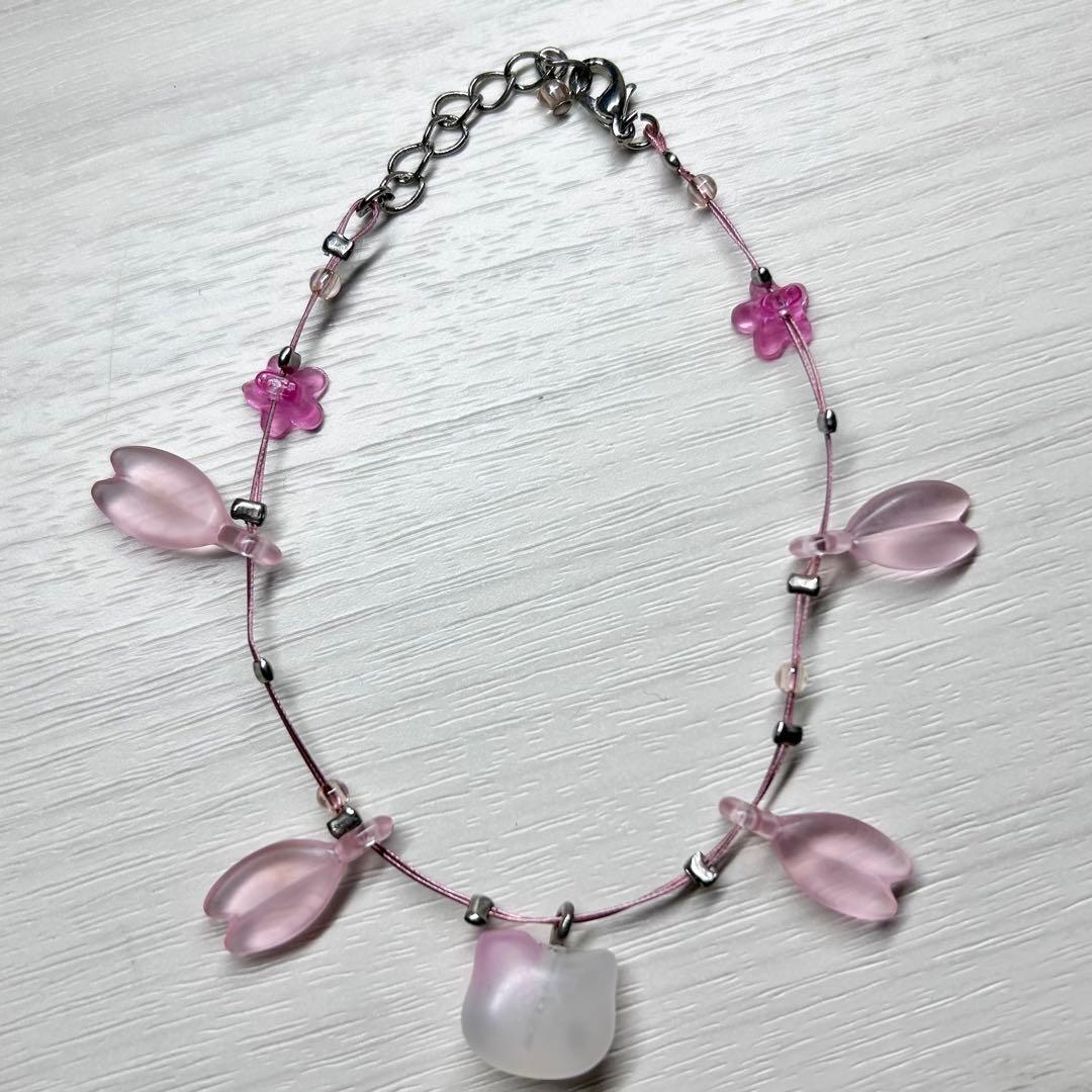 サンリオ ハローキティ 桜 ブレスレット キティレット 平成 レトロ