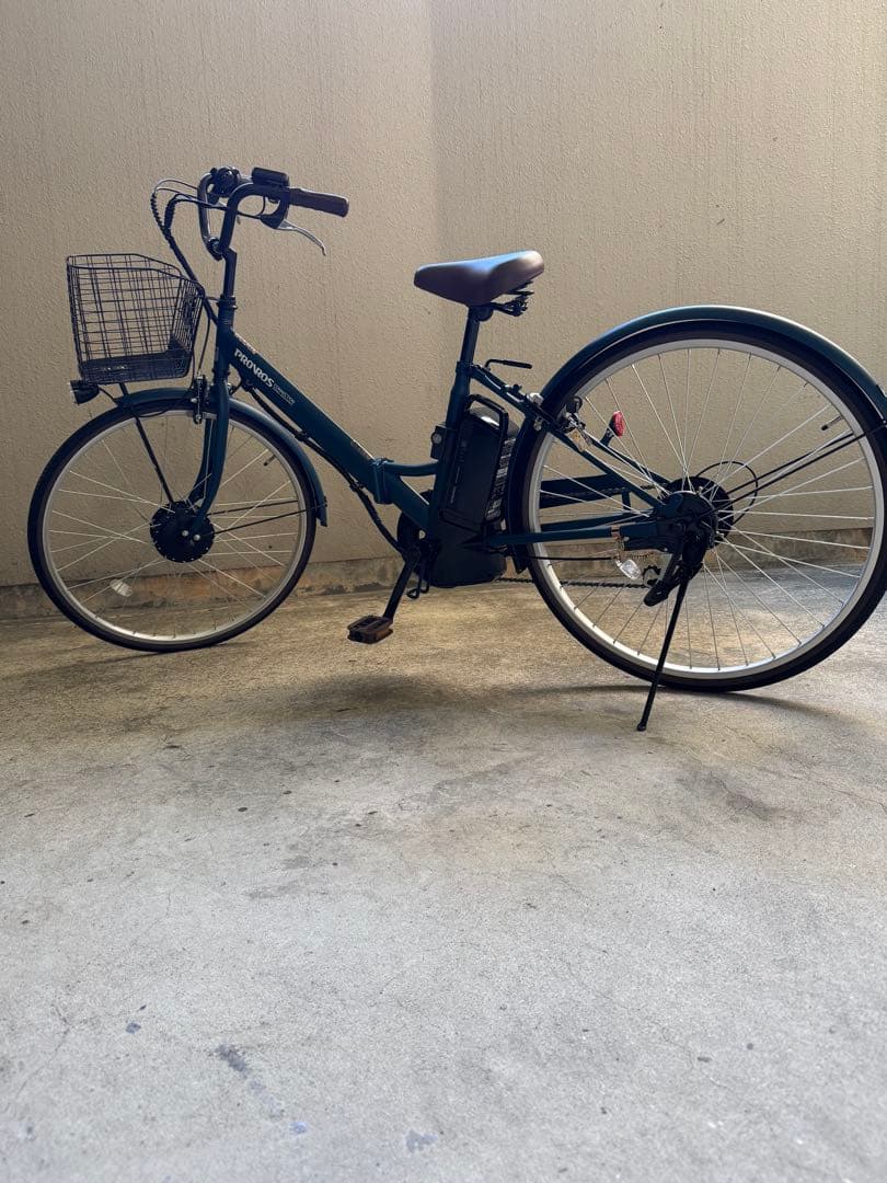 電動アシスト自転車 シティタイプ 青 26インチ