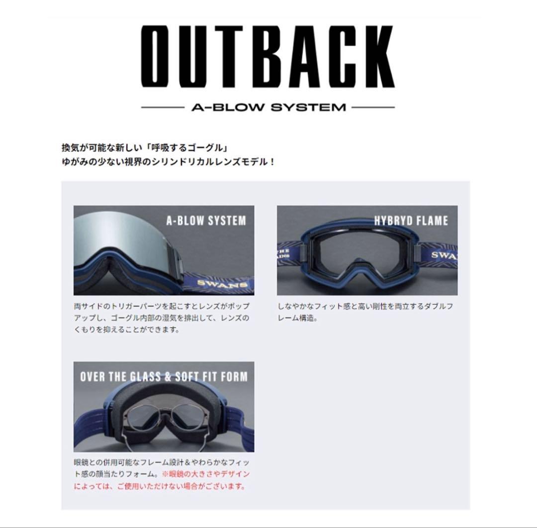 SWANS ゴーグル　OUTBACK スキー　スノーボード