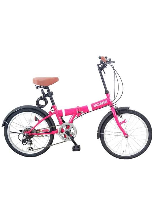 折りたたみ自転車20インチ 変速 ワイヤー錠・LEDハンドルライトのプレゼント付