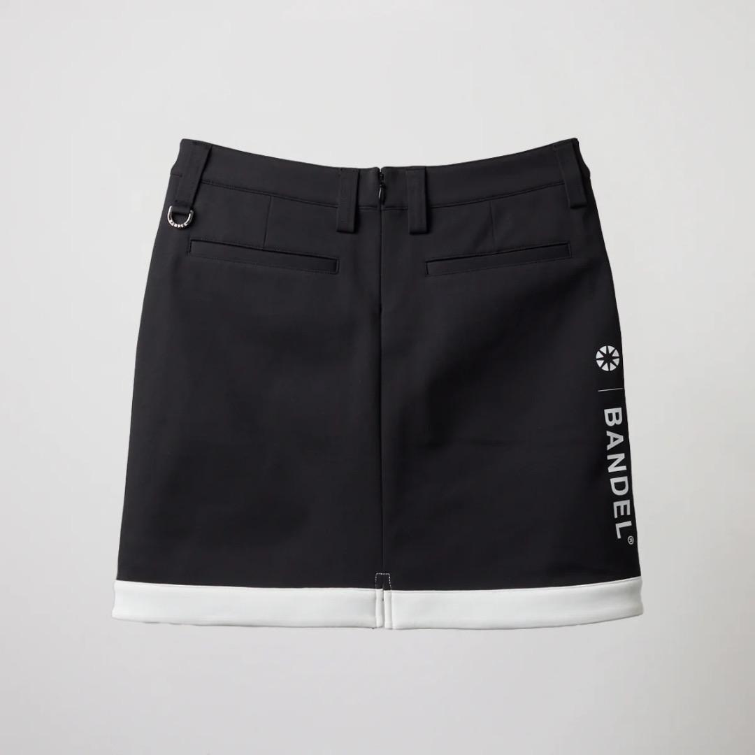 BANDL PIPING HEM SKIRT 黒/白