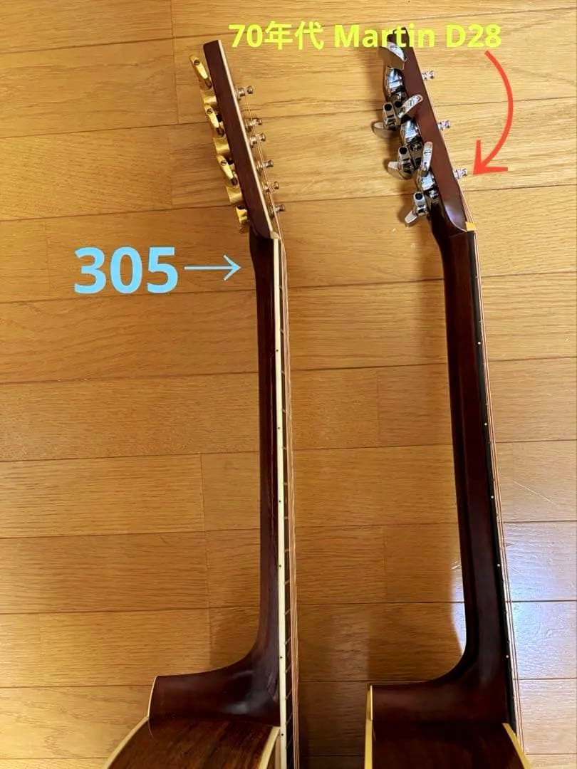 74年製 S.yairi YD305 トップ、バック単板