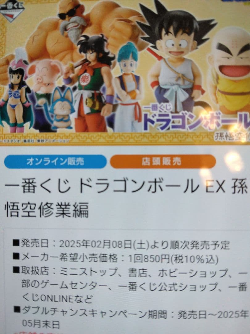 一番くじ　ドラゴンボール　EX 孫悟空修業編　1カートン