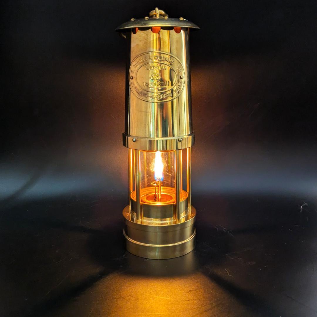 英国ウェールズ製ETW真鍮カンブリアン型マイナーズランプ 新品未使用テスト済み