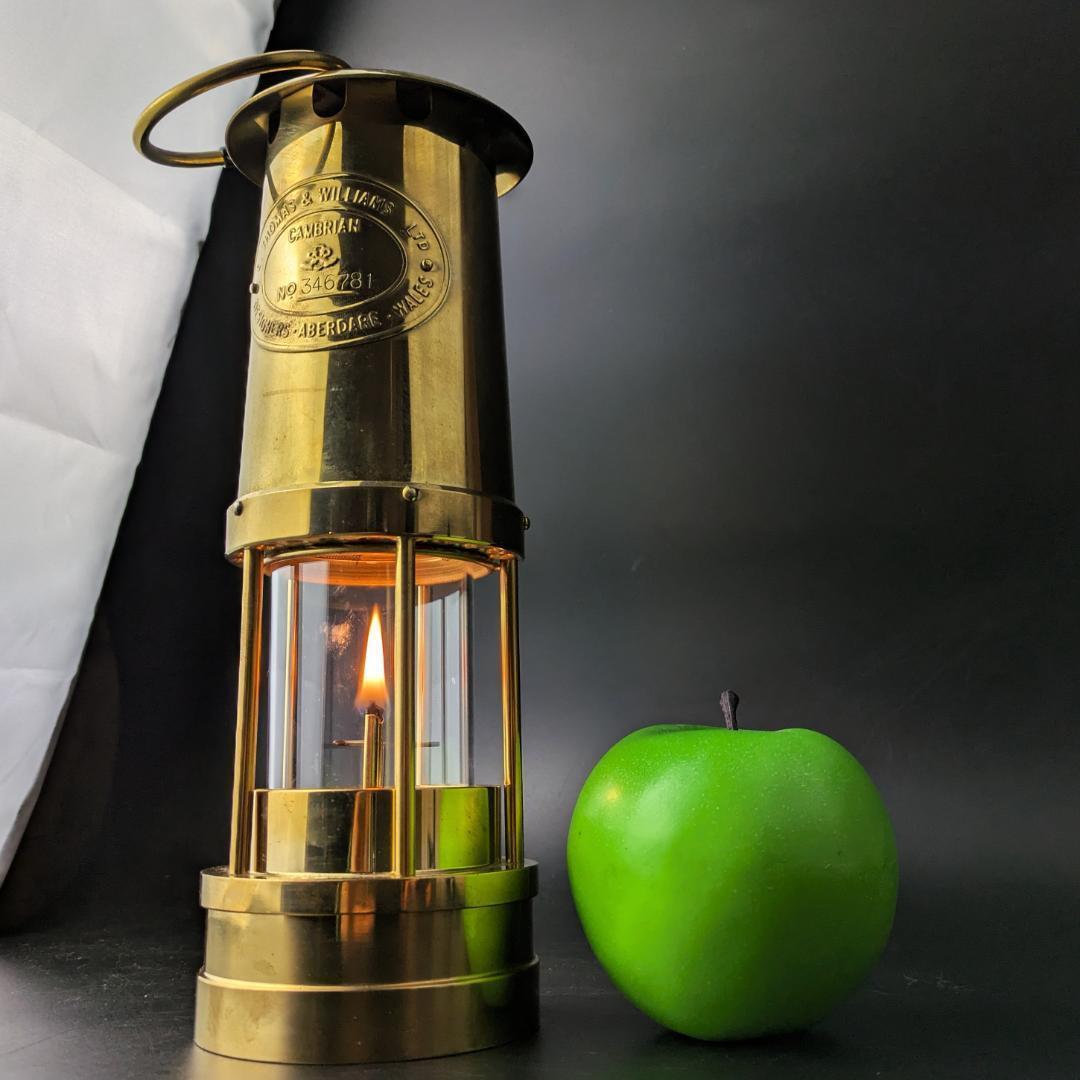 英国ウェールズ製ETW真鍮カンブリアン型マイナーズランプ 新品未使用テスト済み