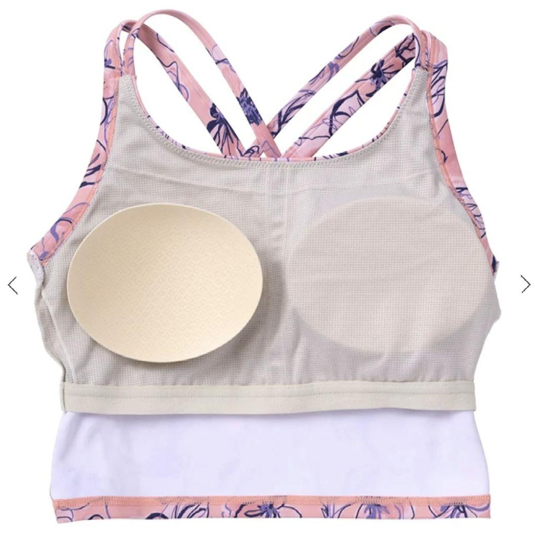 【新品】SUKALA 花柄ヨガウェア 上下セット サーモンピンク Mサイズ