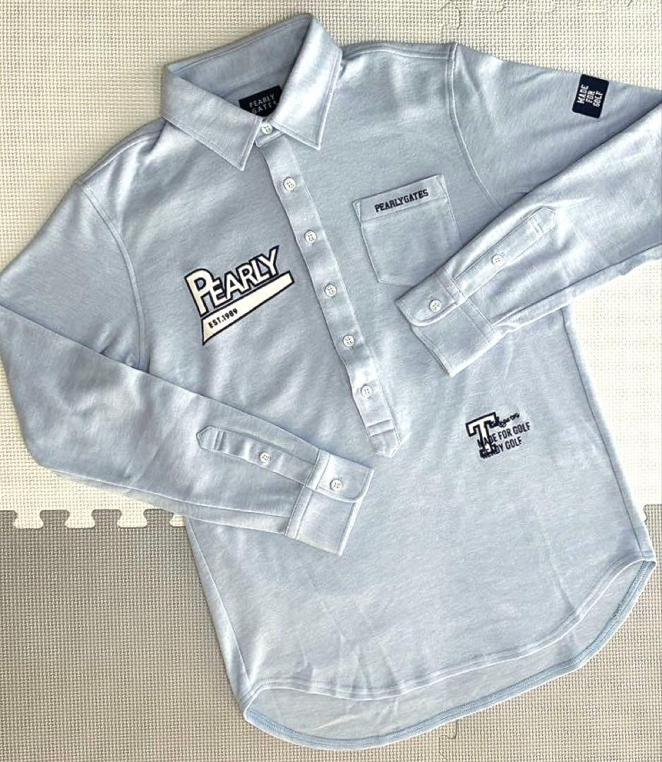 パーリーゲイツ ストレッチカノコ スムースピーチ長袖ポロシャツ（SAX／4）