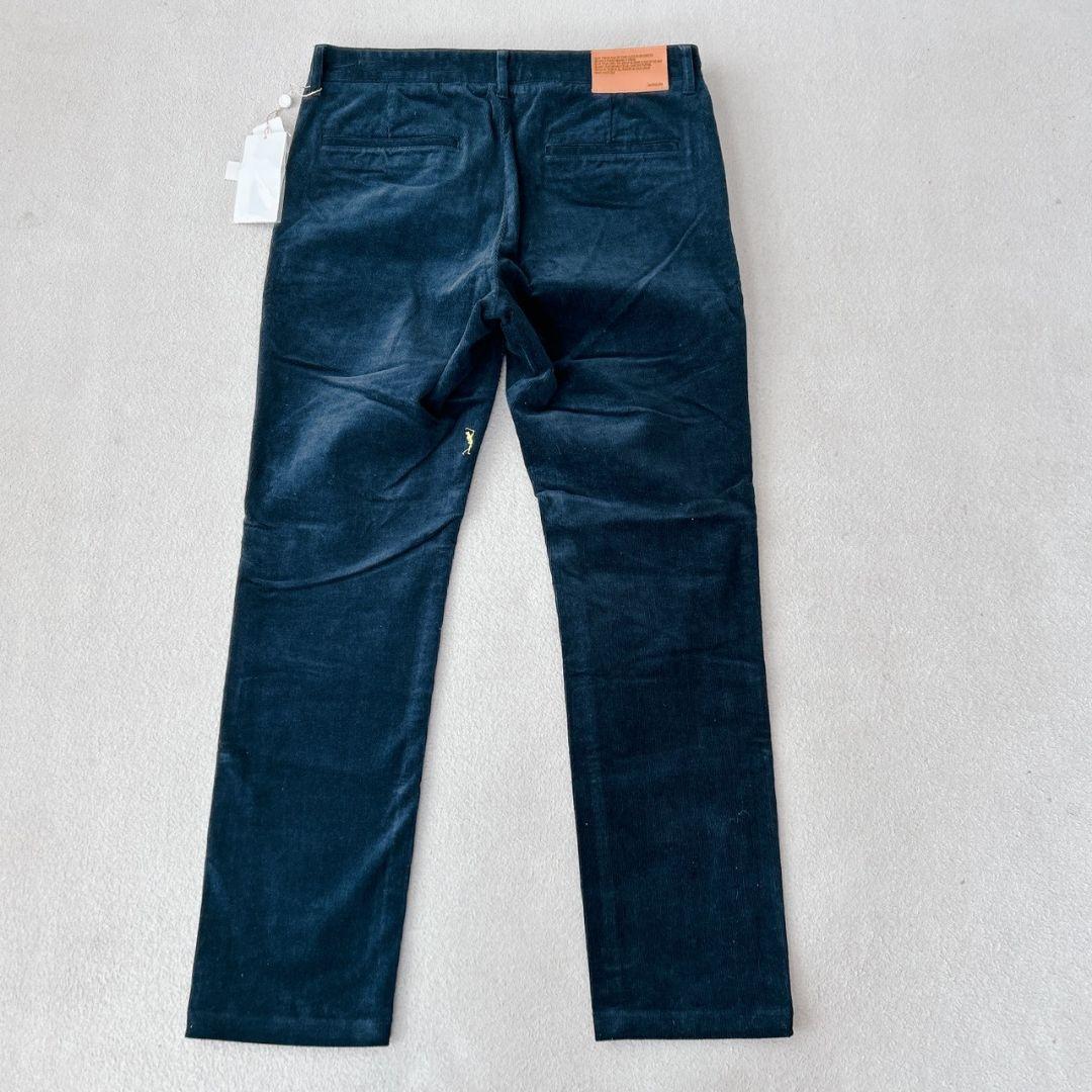 新品タグ付✨マークアンドロナ　コットンコーデュロイパンツ　　ゴルフ　ネイビー　L