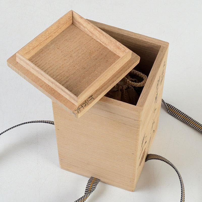 茶道具　松本鉄山作　大名物　鎗の鞘写　茶入　仕覆付　共箱　V　9598