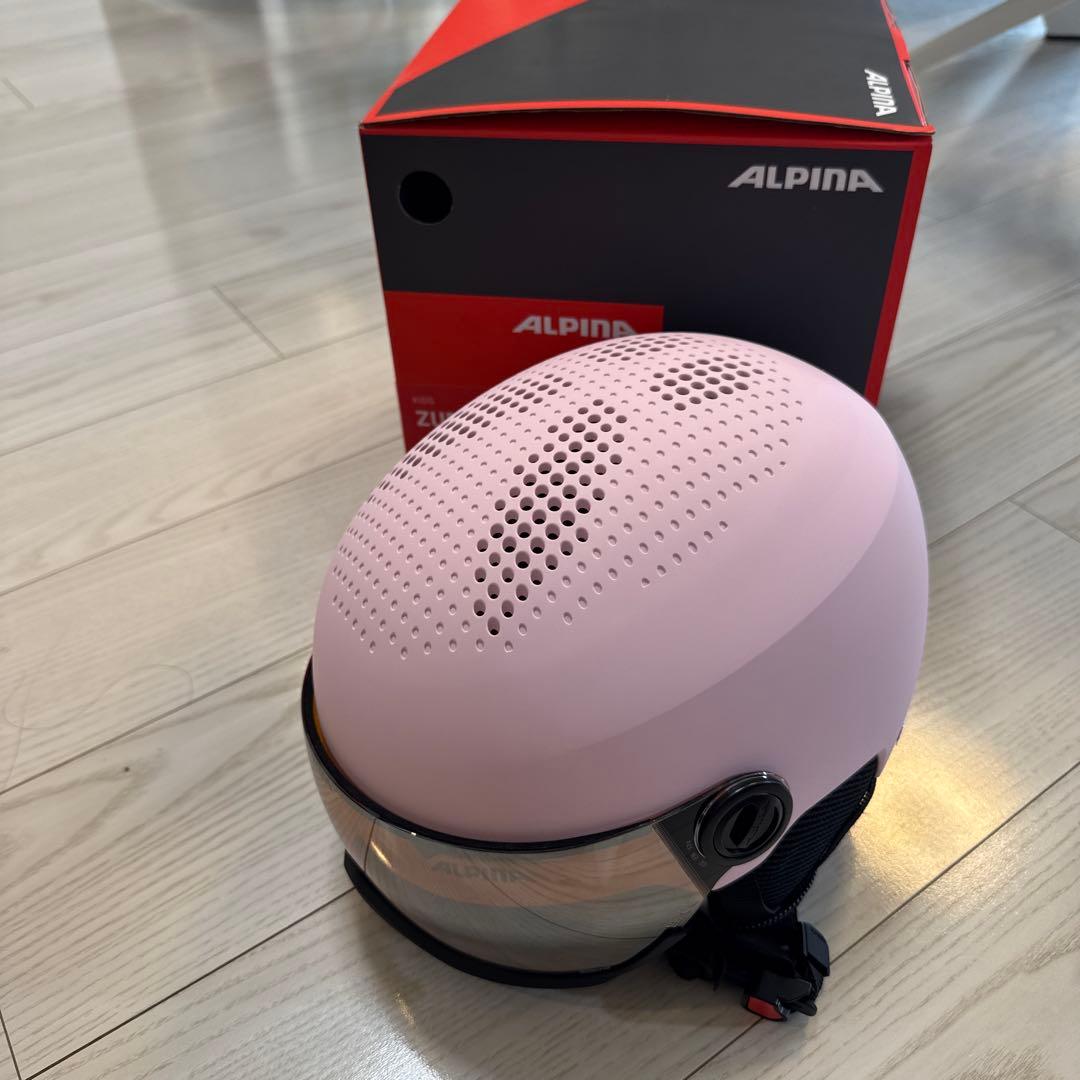 ALPINAピンク スキー　ヘルメット　ジュニア　子供