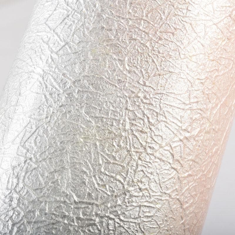 七宝焼　桃釉　花文　花瓶　箱付　V　9150