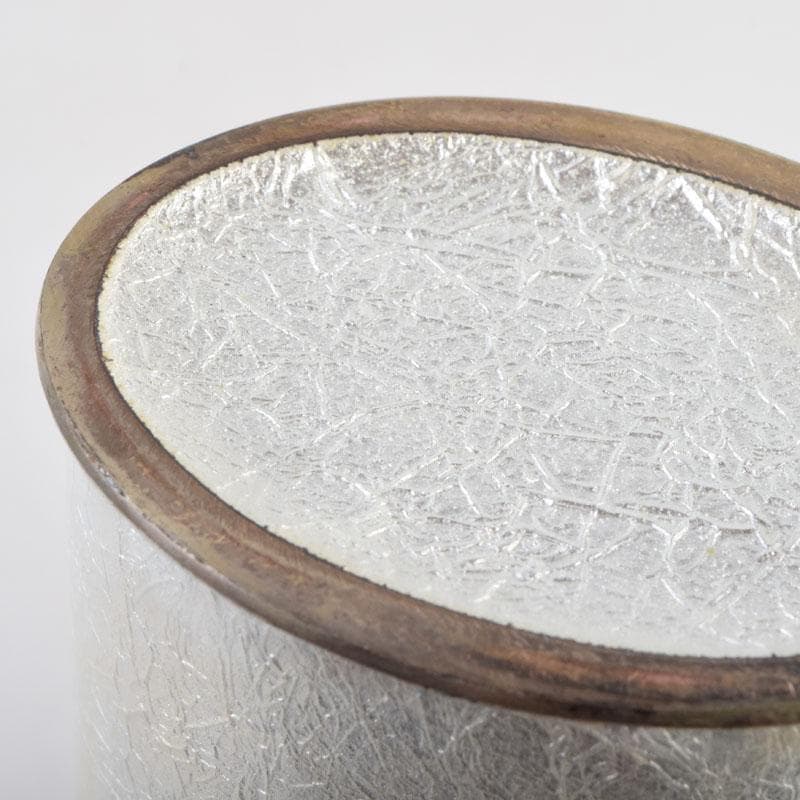 七宝焼　桃釉　花文　花瓶　箱付　V　9150