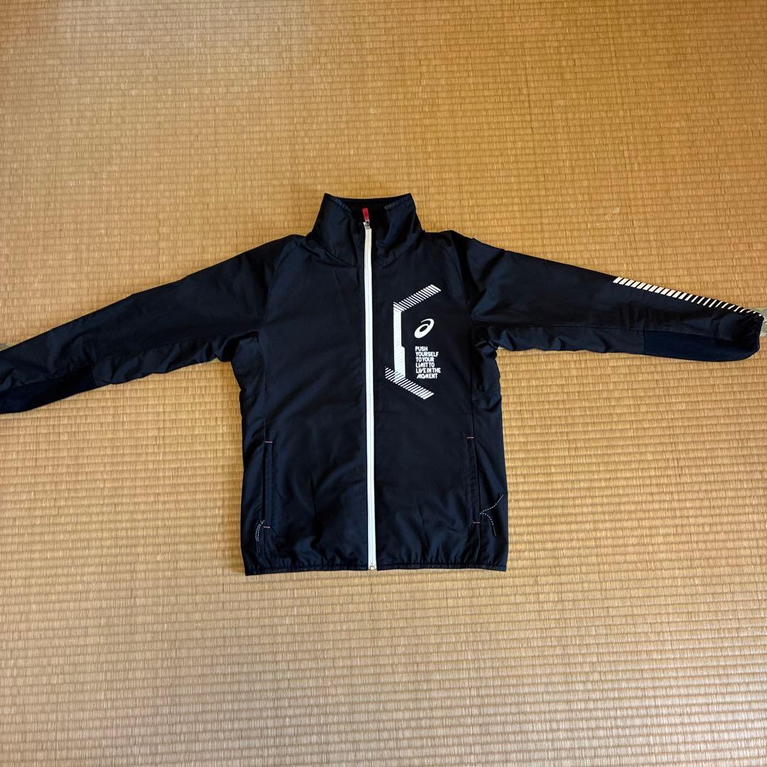 ASICS ブラック ウォームアップジャケット Mサイズ