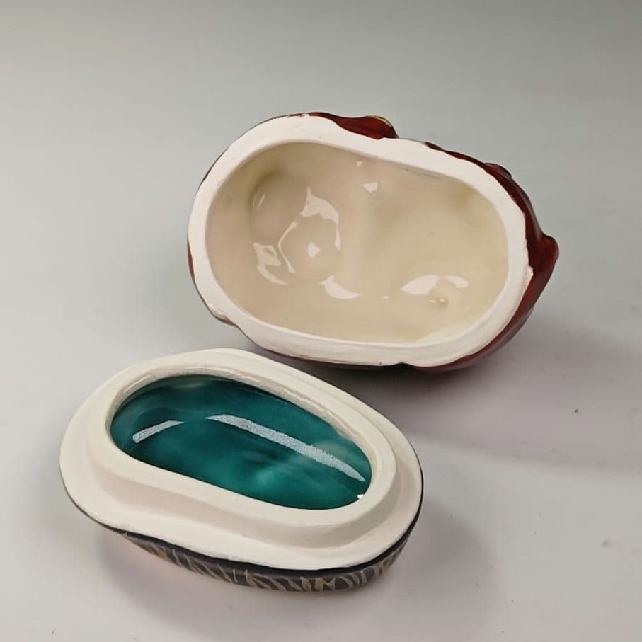 ウ316 香合『翠浩造』『笠牛　色絵香合　共箱』茶道具