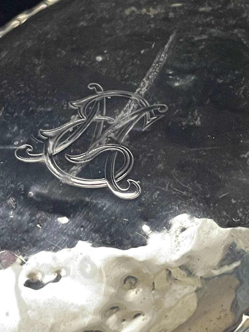 イギリスアンティーク　手鏡 スターリングシルバー